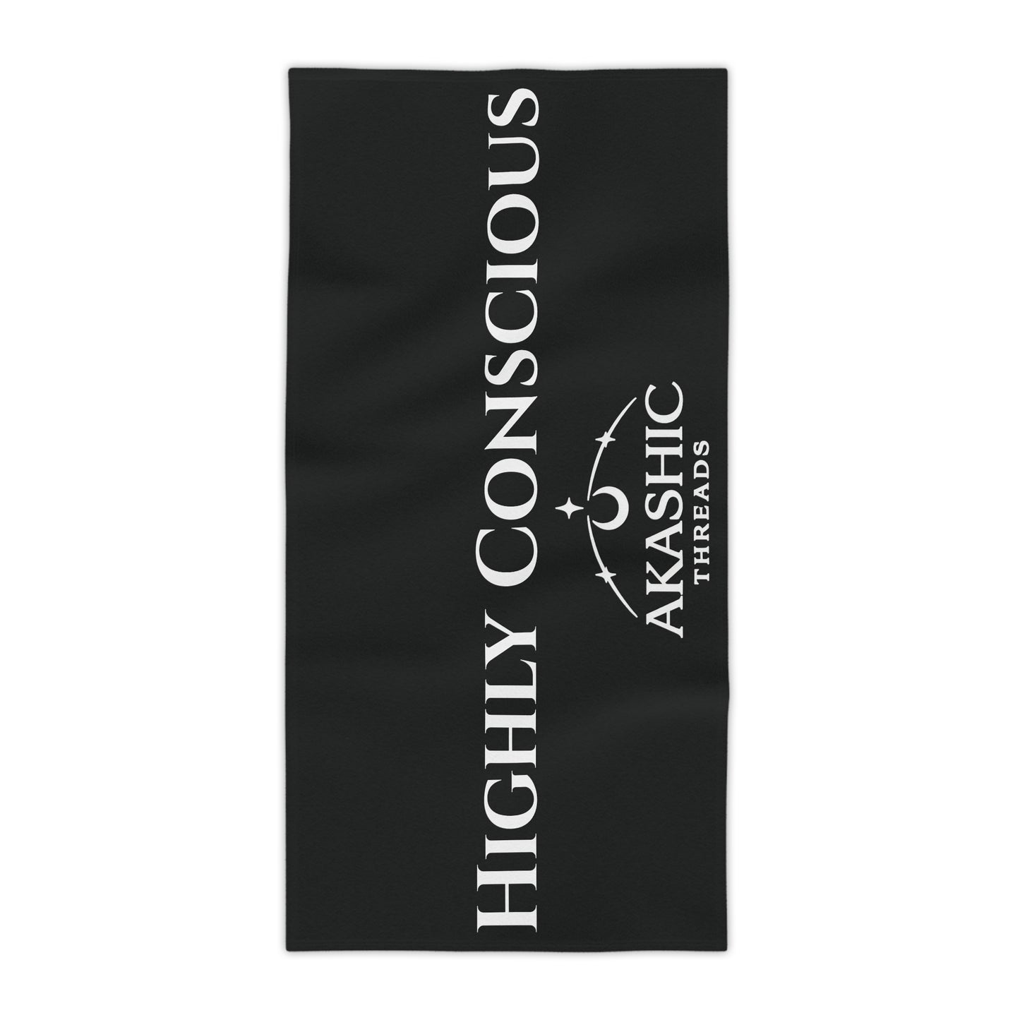 HIGHLY CONSCIOUS Black Beach Towel